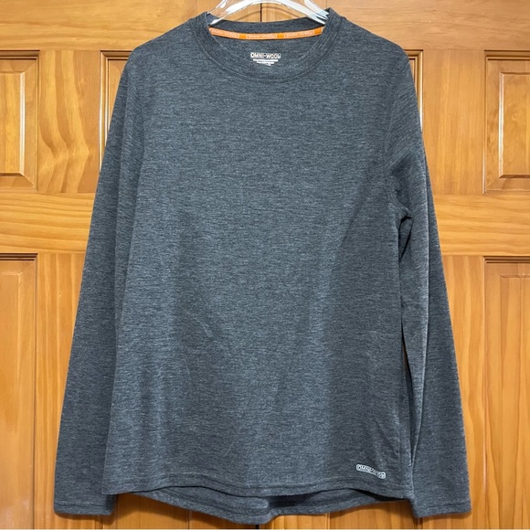 Omni Wool Gray Men’s Large Base Layer Shirt Size Large - Picture 1 of 10